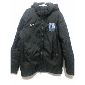 Nike PDA Soccer Jacket coat Black  Hooded Zipper Youth warm Medium